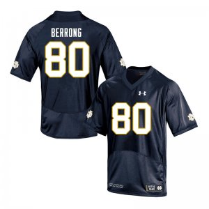 Notre Dame Fighting Irish Men's Cane Berrong #80 Navy Under Armour Authentic Stitched College NCAA Football Jersey QHX2799YV